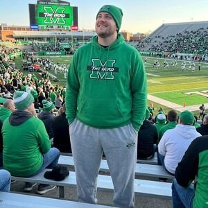 Russell Athletic Marshall University The Herd Sweatpants Mens XL Gray Joggers